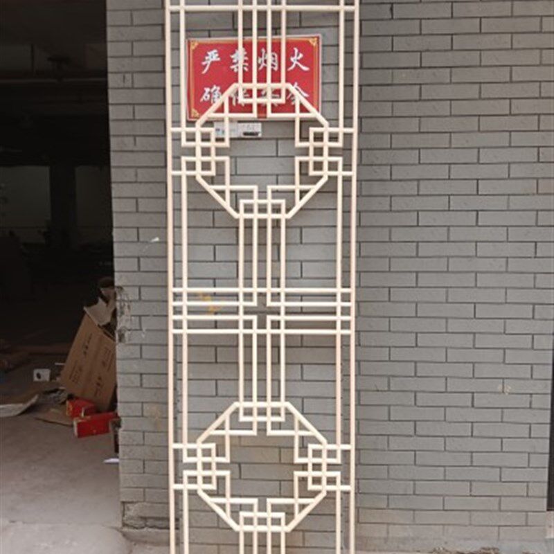 定制东阳木雕仿古门窗电视背景墙屏风挂落客厅吊顶玄关镂空花板