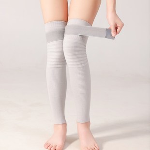 夏季 过膝长筒袜套男女保暖护膝小腿老寒腿空调房护腿神器 纯棉薄款
