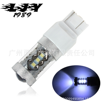 工厂直销 汽车led车灯T20 7440 7443 80W刹车灯 夏普大功率灯泡