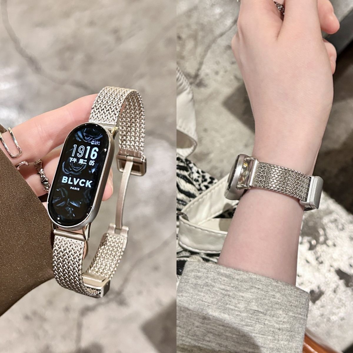 适用小米手环10/9/8麦穗磁吸扣表带9pro华为fit5红米watch6/5腕带