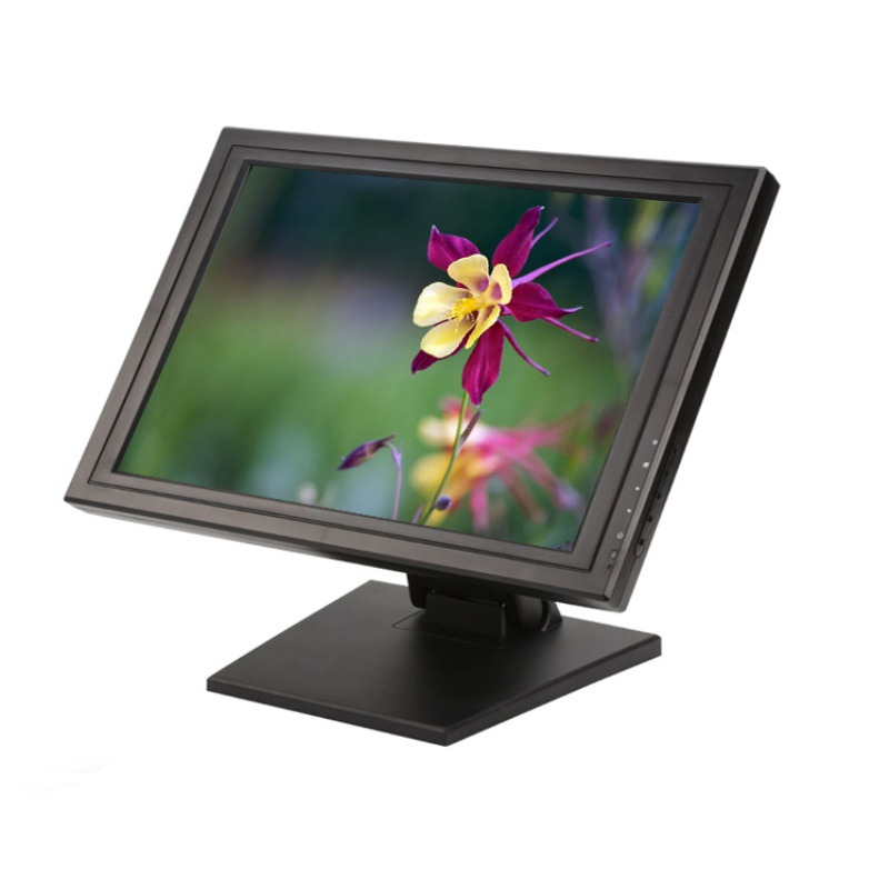 厂家批发15寸嵌入式电阻触摸显示器工业级触摸显示器VGA+HDMI接口