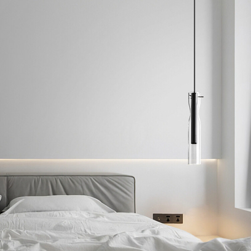 电商供货意式极简 卧室现代简约玻璃餐厅吧台创意单头床头小吊灯