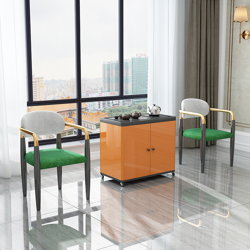 可移动阳台茶桌现代简约功夫小户型茶车智能上水飘窗火烧石泡茶台