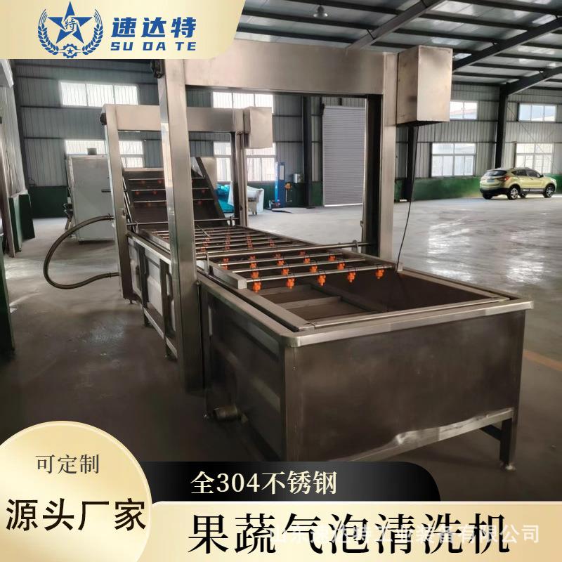 商用果蔬气泡清洗机辣椒高压喷淋洗菜机苹果秋葵翻浪清洗机