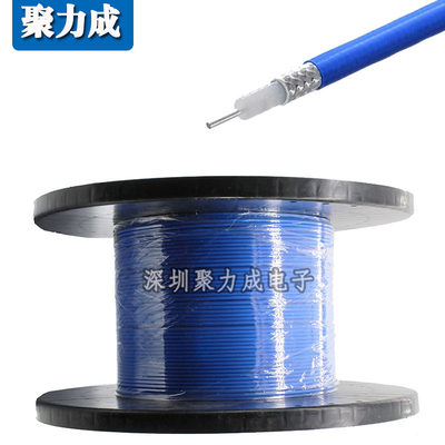 RG402 SFX-50-3 141镀银半柔线耐高温蓝色FEP护套高频低损转接线