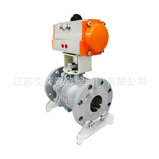 40C气动法兰铸钢球阀DN50 25C DN300 16C Q641F