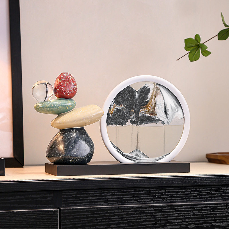 时来运转流沙画高级感摆件办公室客厅玄关电视柜创意旺事业装饰品,鲜花速递/花卉仿真/绿植园艺,其它园艺用品,淘宝优惠券,粉丝福利购,淘宝优惠卷