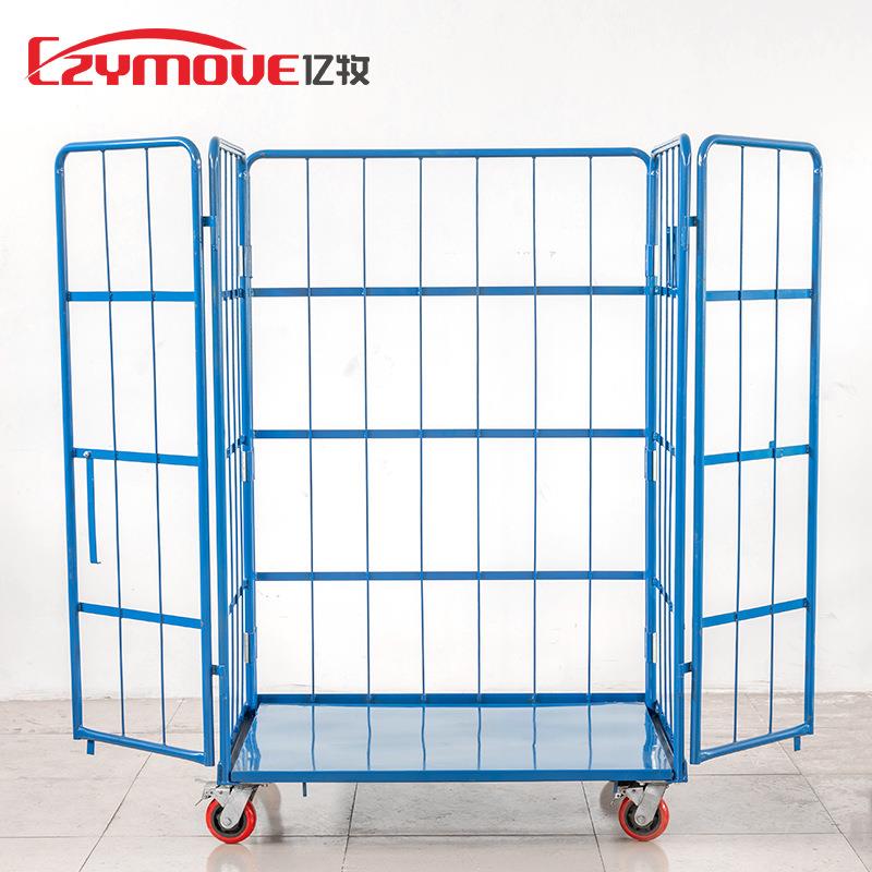 物流台车仓储笼物流台车周转笼车折叠周转车双门车车载手推车快递