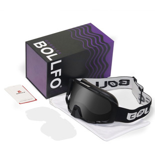 户外越野摩托车面罩护目镜带护鼻挡风镜配透明片盒子布袋套装风镜