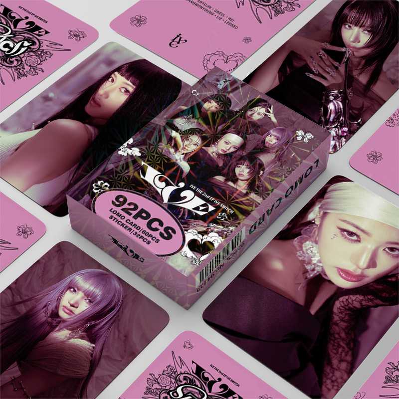 现货92张明星LOMO卡 IVE新专辑IVE SWITCH周边照片卡小贴纸收藏卡