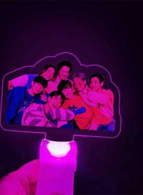 GOT7亚克力七彩发光应援棒JACKSON JB单人Q版闪光棒人形助威道具