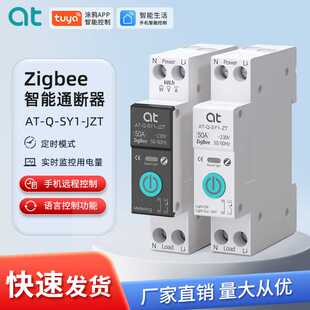 涂鸦zigbee智能通断器定时语音手机远程控制电量导轨式定时开关