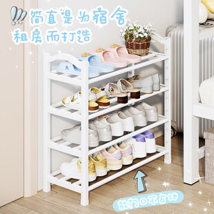 简易鞋架子家用门口室q内多层铁艺小窄入户门塑料收纳鞋柜结实耐