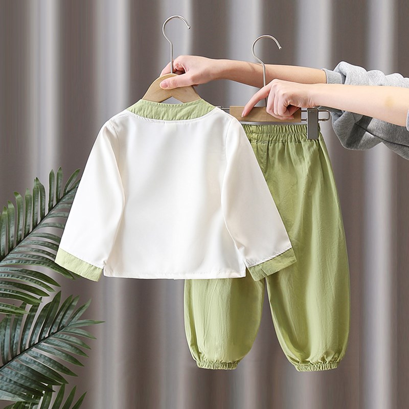 汉服男童春季202m5新款中国风古装儿童春秋新中式唐装日常国学套