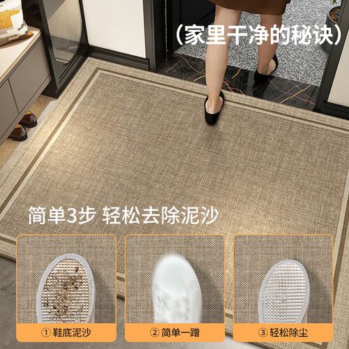 入户门地垫玄关进门门垫高端家用蹭土脚垫子耐脏免X洗可裁剪地毯