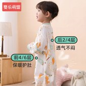 连体睡衣四季 中大童宝宝春N秋款 通 儿童夏天薄款 婴儿纱布睡袋夏款