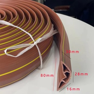 车库门槛条卷帘门卷闸门底部密封条E挡水条防尘防风防水防鼠带线