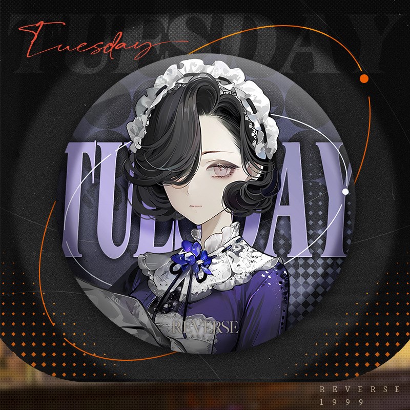 兔毛手袋b双闪吧唧75mm大号徽章胸章蓝手帕星锑37兔毛手袋胸针谷