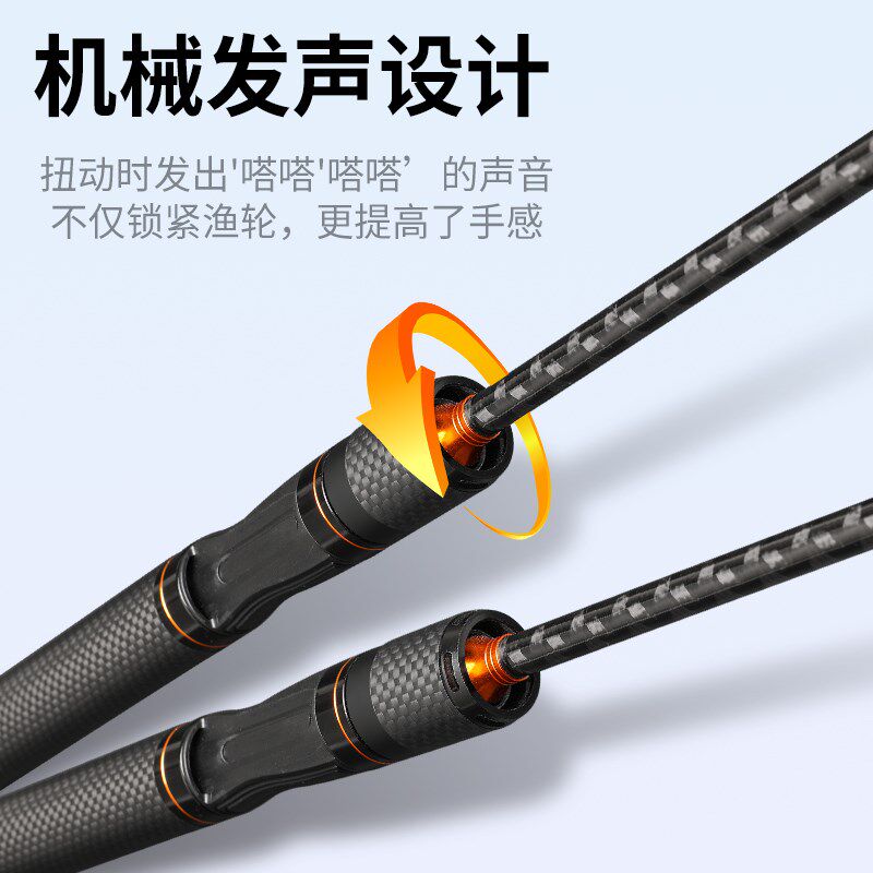 路滑竿大导环g碳素实心稍L调滑漂专用竿直柄纺车轮远投路亚竿套装