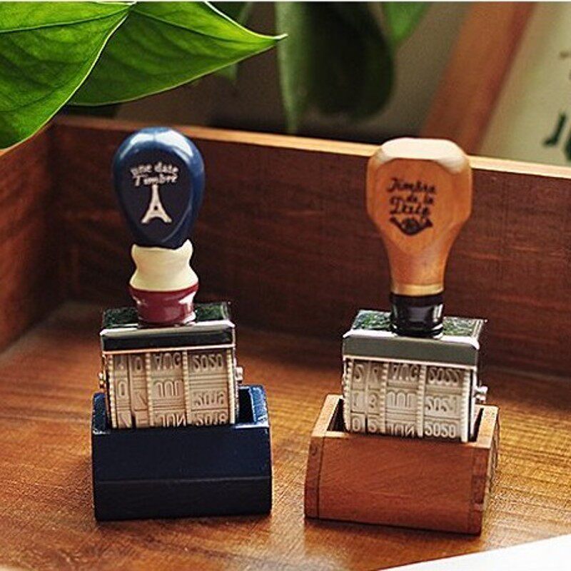 日期印章 可调时间m日记创意复古手账可爱滚轮diy手帐老师教师印