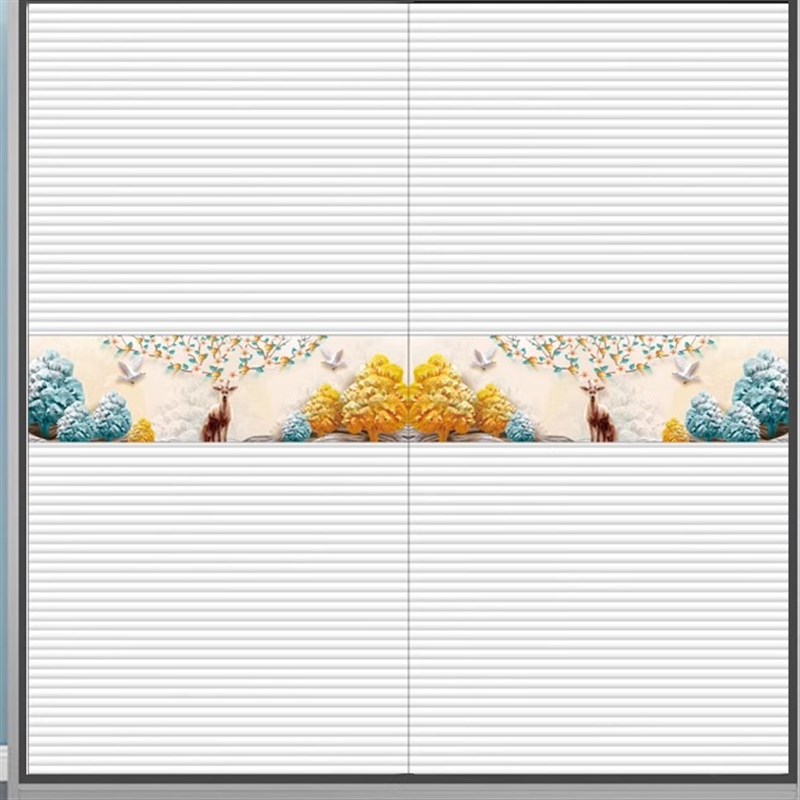 百叶衣柜贴纸自粘卧室装饰推拉门门贴画移门O玻璃门翻新柜子墙纸
