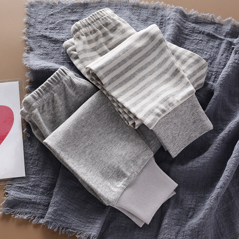 2条装宝宝秋裤纯棉单条男女儿童家居裤内穿婴儿打V底睡裤空调裤薄