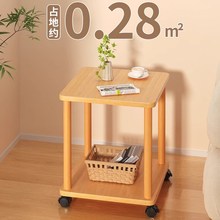 中古置物架可移动客厅复古茶几桌边卧室床头N柜木质小推车收纳架
