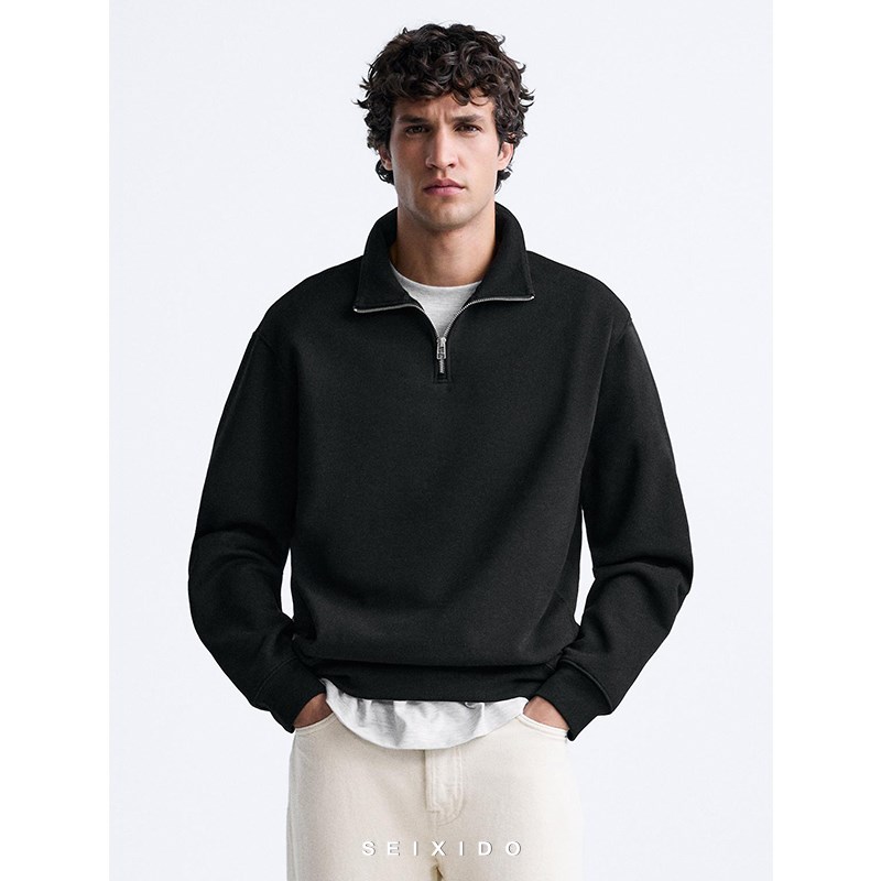 柜299!秋季新品男装修身半拉链舒适休闲卫衣情侣外套6462X333 800