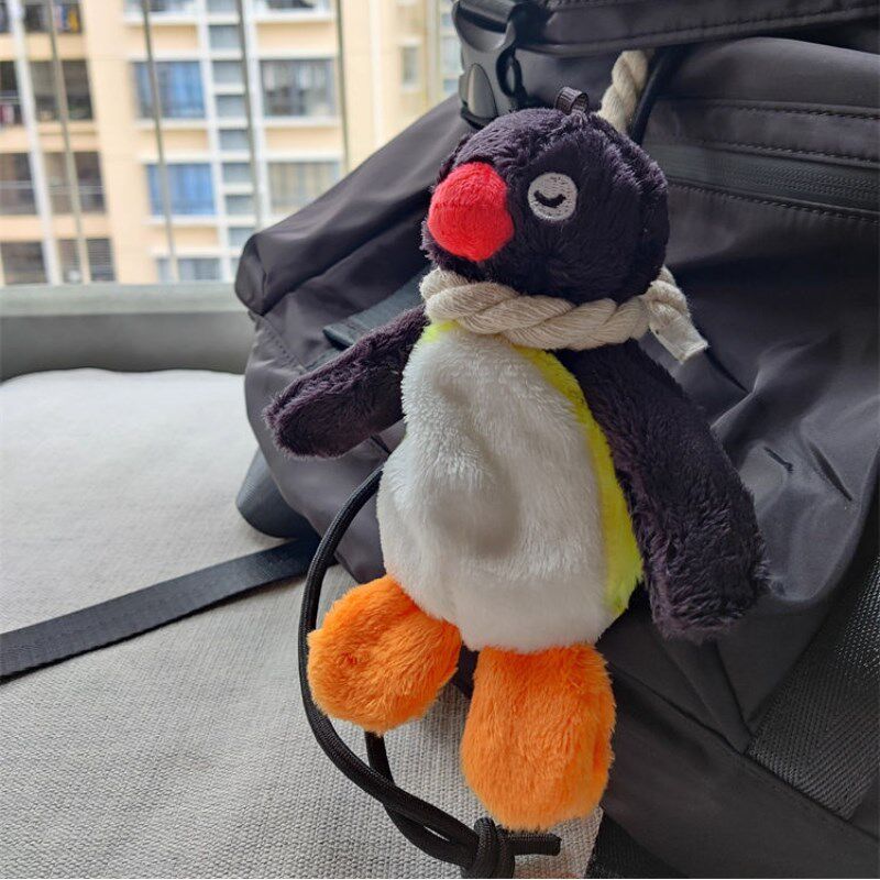 pingu企鹅吊索玩偶毛绒玩具书C包挂件背包钥匙扣沙雕包包挂饰公仔
