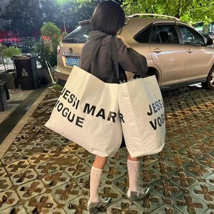 服装店编织手提袋高端买手防水包装袋G子白色购物礼品袋显眼包定