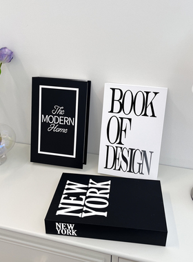 北欧客厅创意现代简约假书仿真书办公室书房酒柜家居装饰品道具书