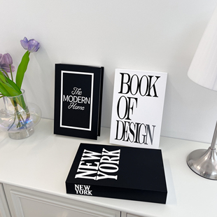 北欧客厅创意现代简约假书仿真书办公室书房酒柜家居装 饰品道具书