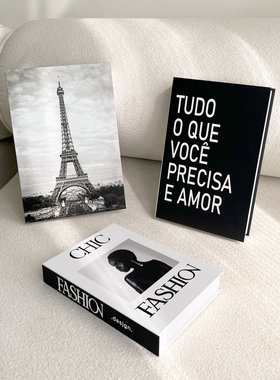 可打开仿真书书本式翻盖盒子收纳ins假书桌面书档摆件拍照道具书