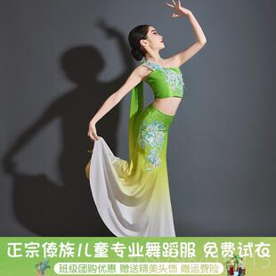 正品新傣族舞蹈服装儿童女演出服女童幼儿南独款舞剧考目彩云之艺