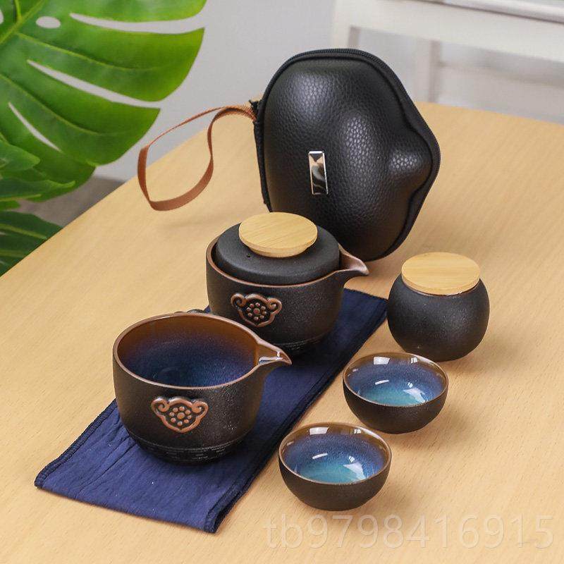 正品黑陶客杯一壶二五杯旅游小套可式茶具快套携组行礼品定旅制lo