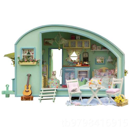 正品智趣屋diy小屋时光之旅工拼装手木制玩具建筑型别生墅日礼物