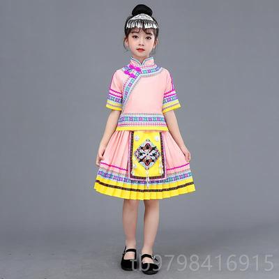 正品新款园儿童佬族竹民族服装男女童装幼儿仡佬族舞蹈演出服仡饰