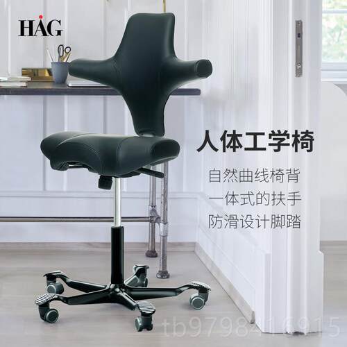 正品挪威进口H AG Capisco骑马椅真皮款体工学电脑办公椅羊毛软包