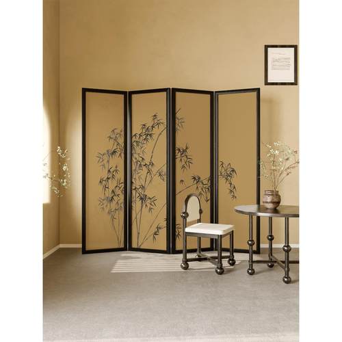 新中式实木屏风隔断客厅折叠移动茶室会议室卧室家用遮挡禅意竹子