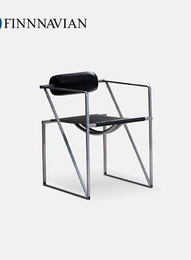 芬纳维亚ART 现代极简工业扶手餐椅 Nelly意式轻奢家用休闲椅书椅