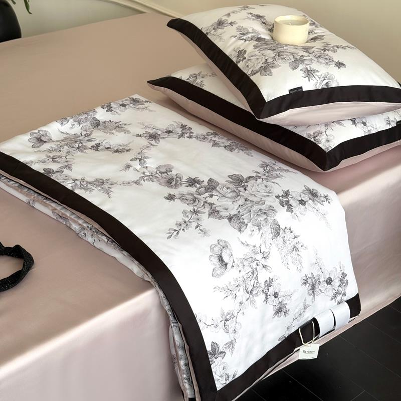 夏季裸睡100S天丝夏凉被四件套可机洗冰丝被套床笠凉感薄被子