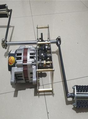 12V24V2000W交流永磁无刷大功率脚踏发电机直流电瓶充电DIY健身