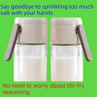 定量盐罐调料盒玻璃厨房调料罐防潮密封调味罐家用控盐分装瓶盐瓶