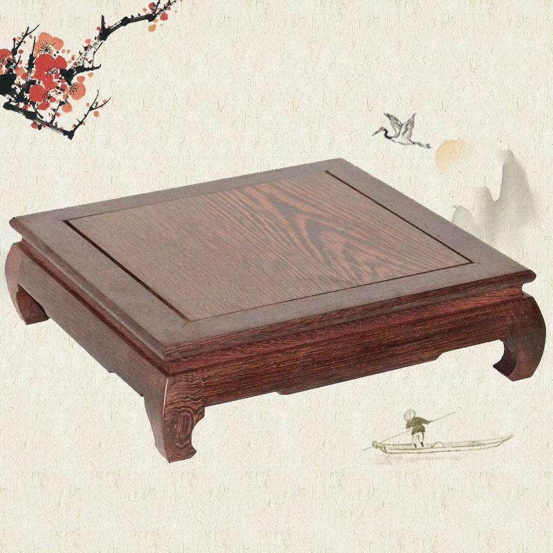 鸡翅木摆件底座工艺品佛像方形实木托木质花瓶盆景鱼缸奇石头底托
