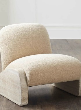 北欧极简布艺单人沙发椅售楼处美容院接待休闲酒店商务家具沙发