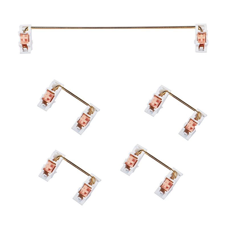 个性钢板镀金钢丝机械键盘客制化gh60 64 68 84 87 96 104卫星轴