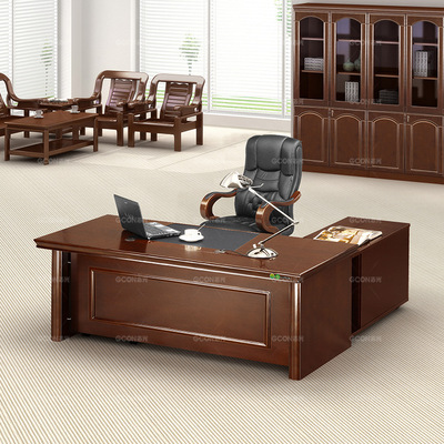 志光办公家具老板桌简约现代大班台总裁桌经理桌主管桌老板办公桌