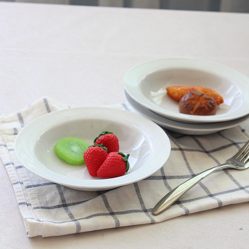 7inch Straw hat plate Ceramic soup plate Western Dinnerplate