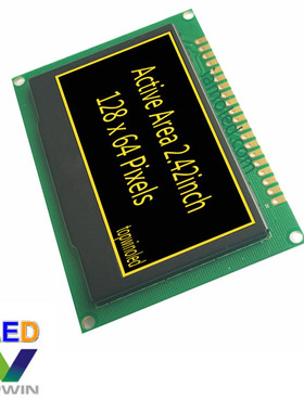 2.42英寸白光oled液晶显示模块TW28641240A白色拓微topwin耐低温