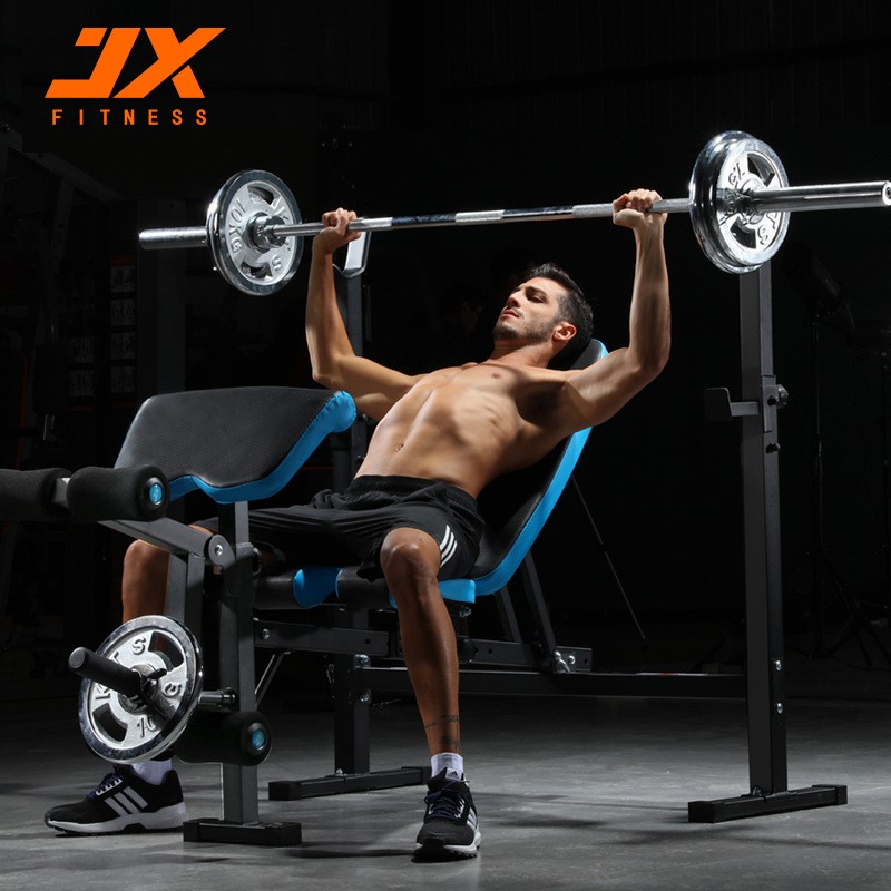 军霞JX-DS610家用专业锻炼举重床卧推健身器平推架力量肌肉器杠铃